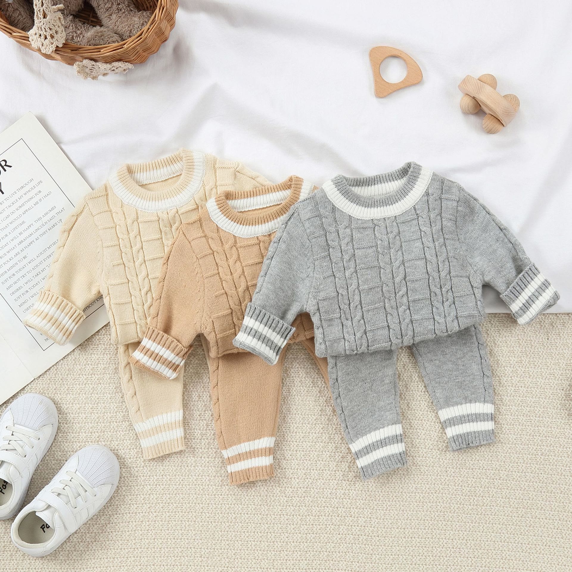 Baby Knitted Twist Casual Set