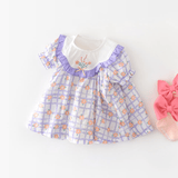 Baby Toddler Plaid Flower Dress
