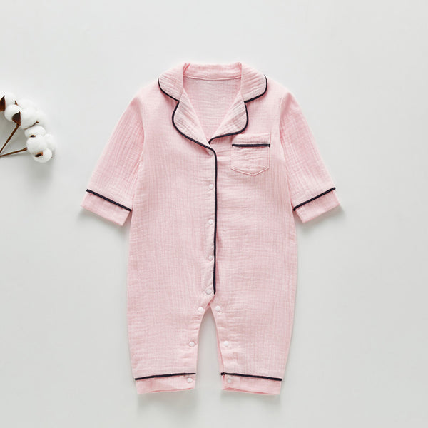 Baby Pocket Lapel Pajamas Romper
