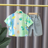 Toddler Boy Polo Shirt and Denim Shorts Set