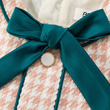 Toddler Girl Plaid Bowknot Sleeveless Dress
