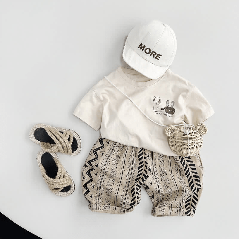Toddler Boy Geometric Capri Pants
