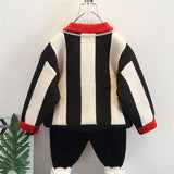 Toddler Boy Vertical Stripe Design Knitted Sweater