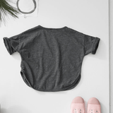Toddler Solid Color Loose Casual Tee