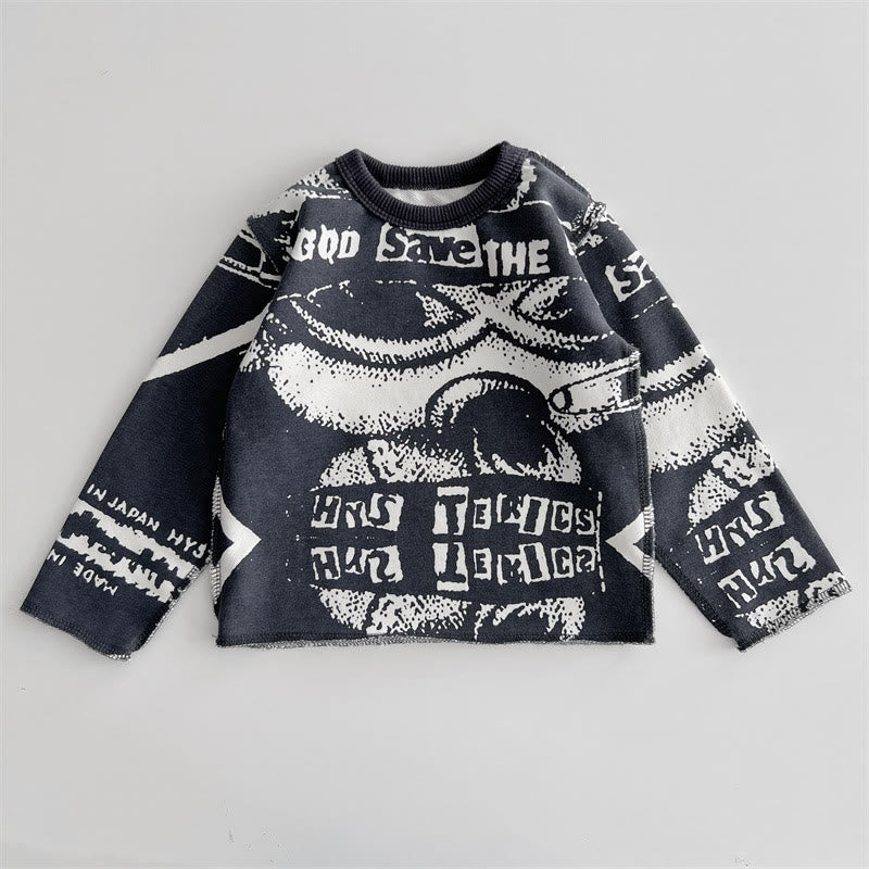 Toddler Boy Slogan Graffiti T-shirt