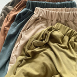 Toddler Boy Retro Solid Color Loose Pants