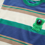 Baby Toddler Striped Astronaut Tee and Shorts Set