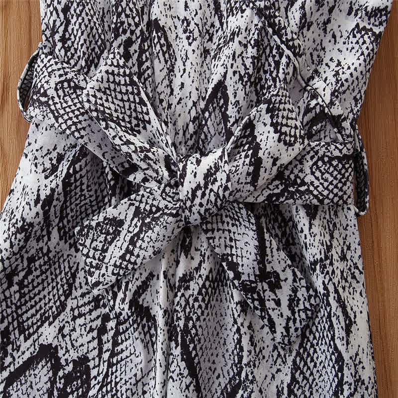 Toddler Girls Retro Snake Jumpsuit