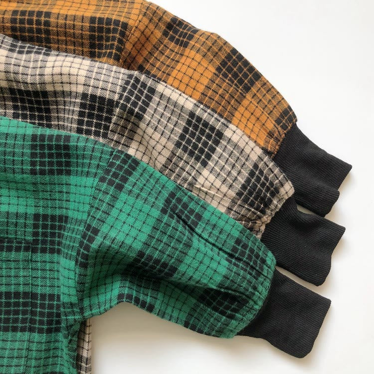 Toddler Boy Pocket Plaid Lapels Shirt