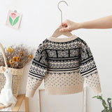 Toddler Vintage Knitted Jacquard Design Sweater