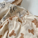 Toddler Girl Stringy Selvedge Animal Dress