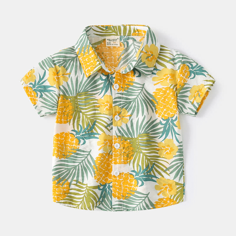 Toddler Boy Tropical Polo Collar T-shirt
