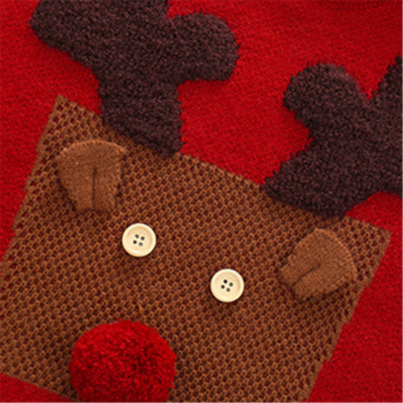 Toddler Cartoon Elk Lovely Knitted Sweater
