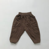 Toddler Boy Retro Solid Color Pocket Casual Pants