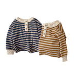 Baby Toddler Striped Button T-shirt