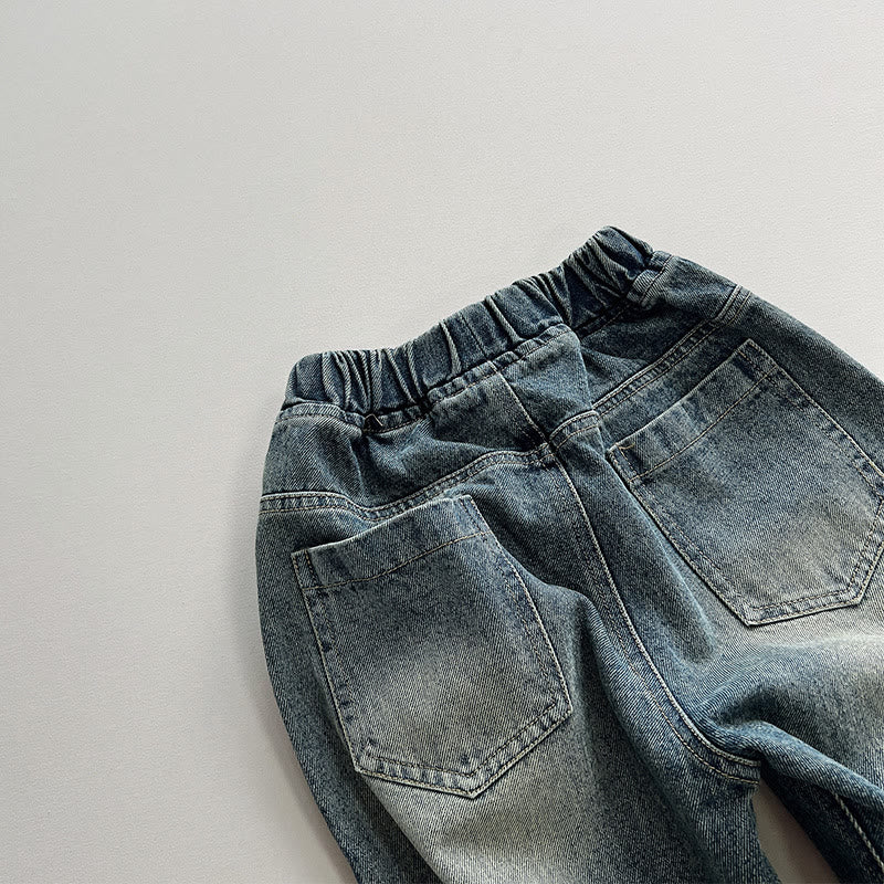 Toddler Denim Retro Casual Pants
