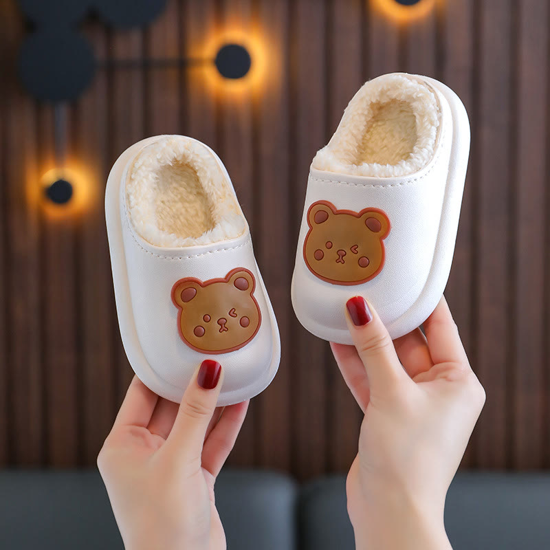 Toddler Bear Fleece Lined Slippers