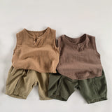 Toddler Boy Retro Solid Color Tank Top