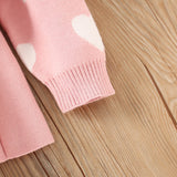 Toddler Girl Heart Sweater and Skirts Set