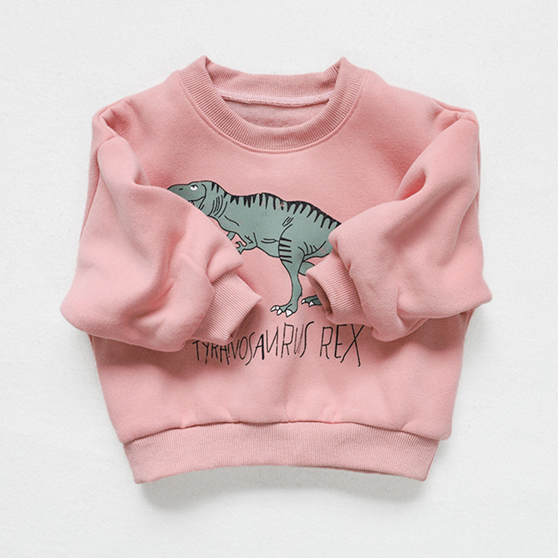 Toddler Dinosaur Fleece Lined Sweatshirt