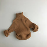 Toddler Boy Solid Color Turtleneck Sweater