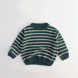 Toddler Boy Retro Striped Warm Sweater