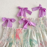 Baby Flowers Camisole Bodysuit with Sister Dress