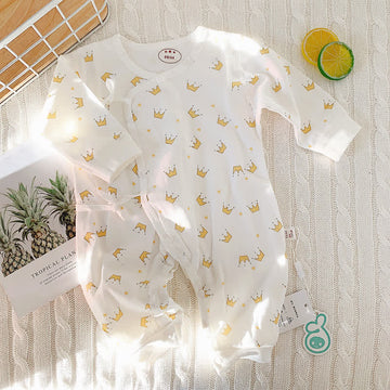 Baby Newborn Crown Seamless Kimono Romper