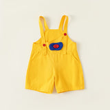 Toddler Girl Smiley Casual Suspender Shorts