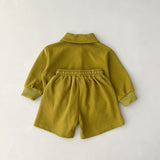 C Toddler Polo Collar Pullover and Shorts Set