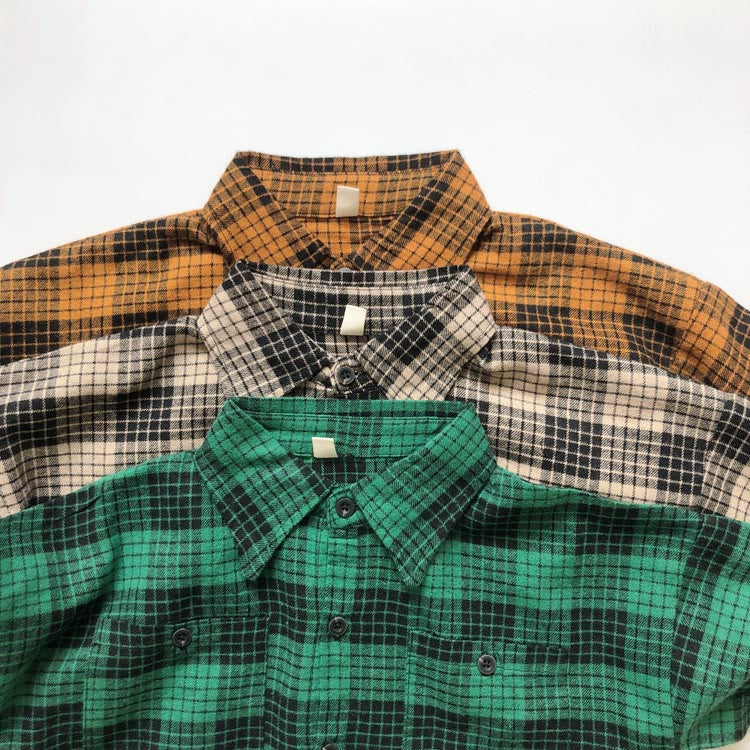 Toddler Boy Pocket Plaid Lapels Shirt