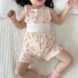 Toddler Bunny Bear Sleeveless Pajamas Set