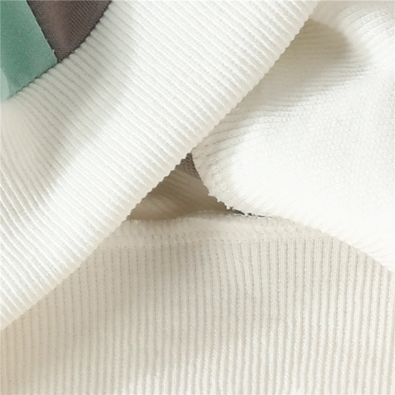 Baby Design Color Block Sweatsuit 2 Pieces Set