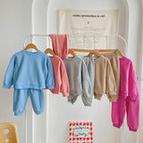 Toddler Casual Solid Color Sweatsuit 2 Pieces Set