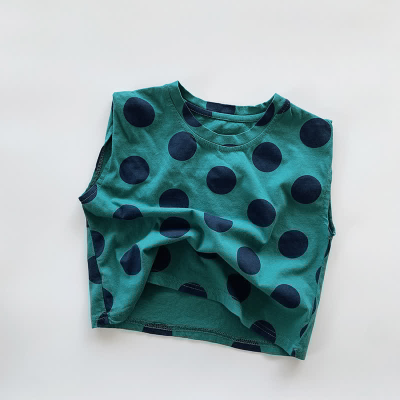 Toddler Dot Crew Neck Tank Top