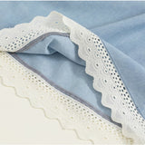 Toddler Girl Lace Trim Denim Dress