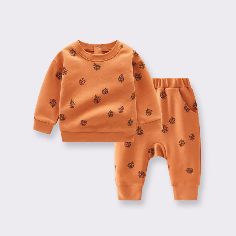 Toddler Pine Cones Sweatshirt and Pants Set