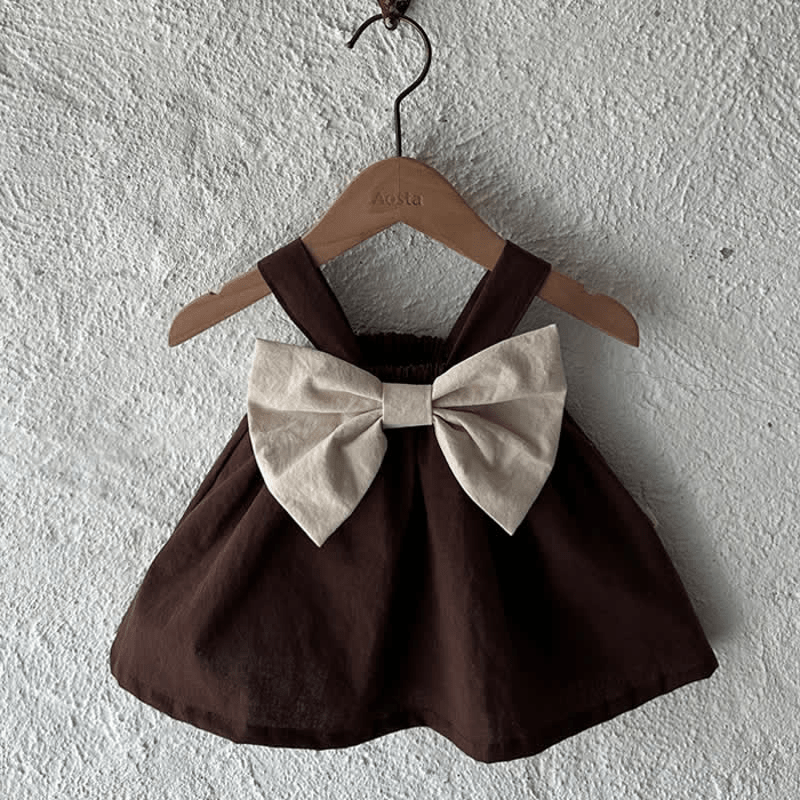 Baby Dot Bowknot Camisole and Shorts Set