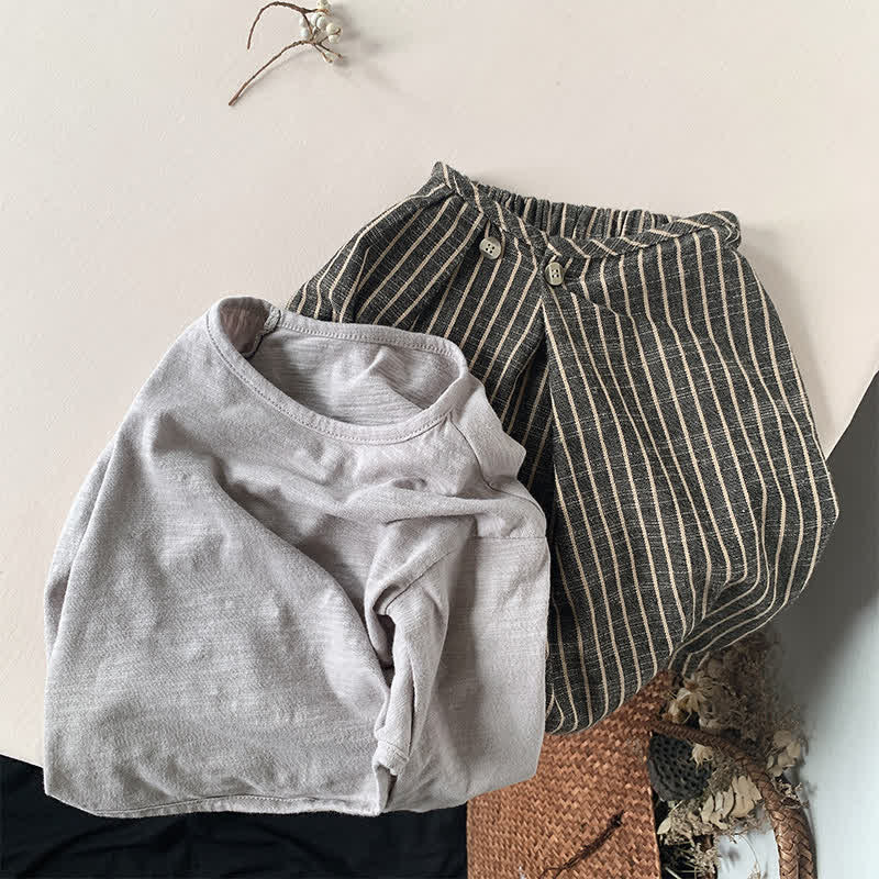 Toddler Boy Striped Harem Pants