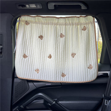Bear Tulip Car Sun Shade Cover