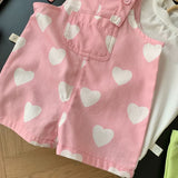 Baby Toddler Heart Suspenders Shorts