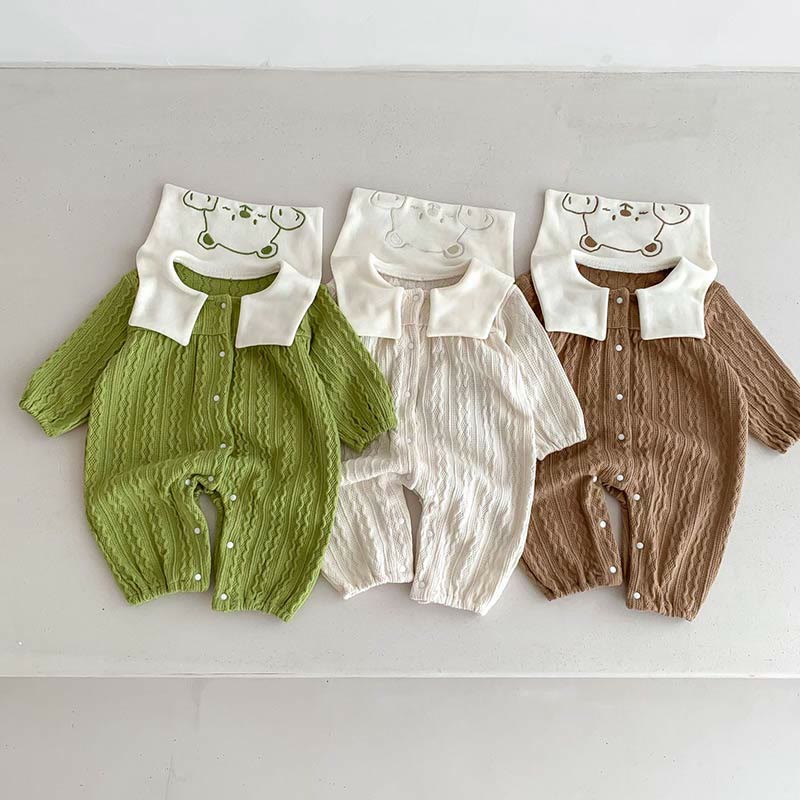 Baby Bear Collar Knit Romper