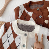 Toddler Diamond Pocket Bunny Color Block Cardigan