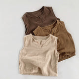 Toddler Boy Retro Solid Color Tank Top