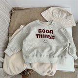 GOOD THINGS Toddler Smile Grey Sweatshirt