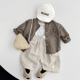 Toddler Solid Color Crew Neck Casual Tee
