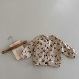 Toddler Lovely Cartoon Bear Button Cardigan