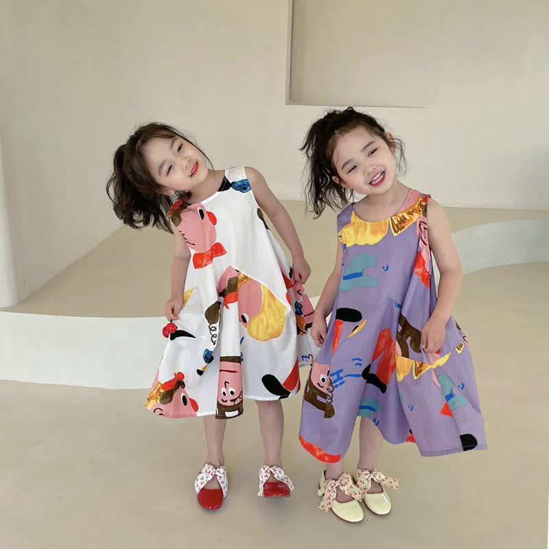 HI Toddler Girl Graffiti A Line Dress