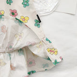 Toddler Girl Square Neck Flower Dress