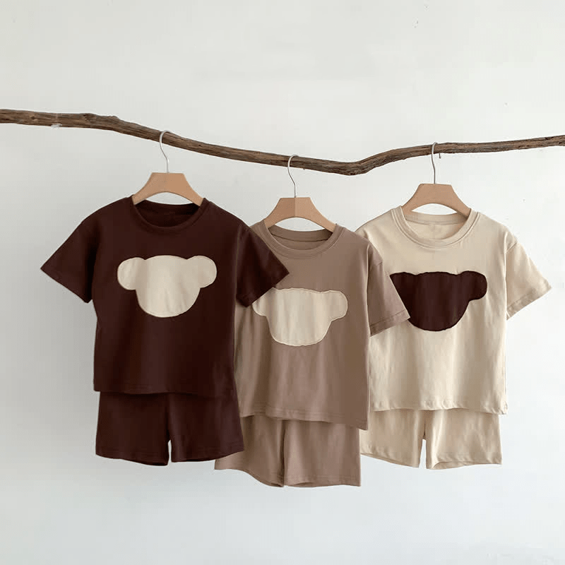 Toddler Bear Patch Pajamas Set